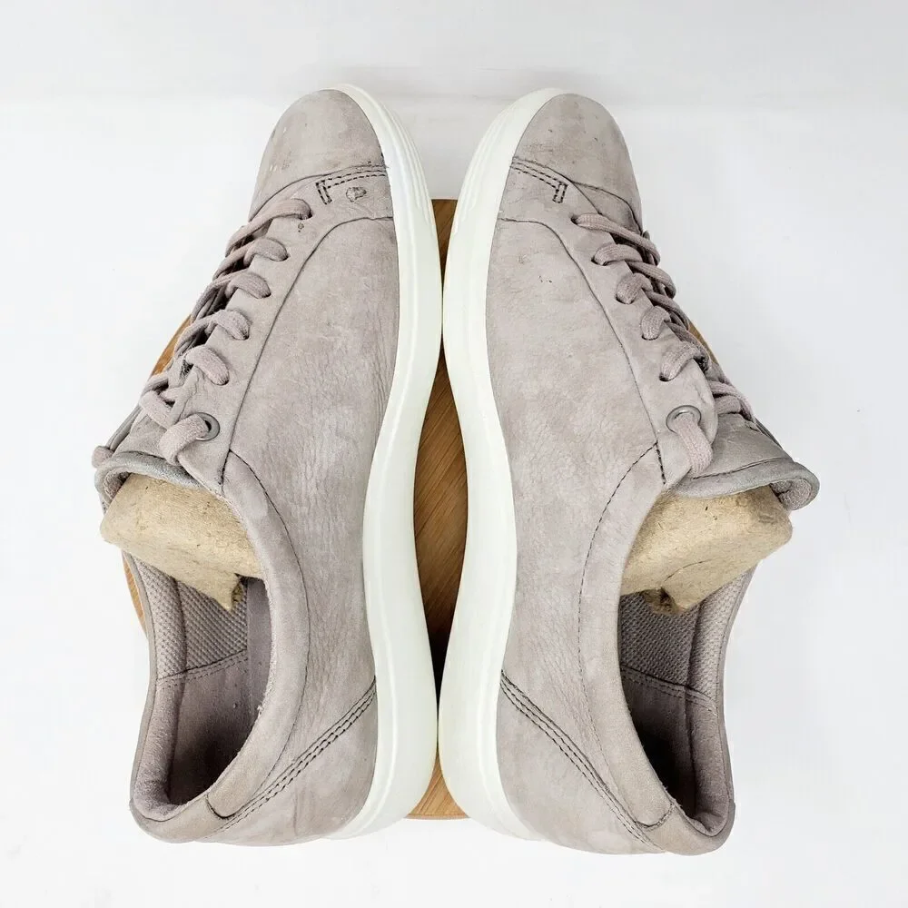 ECCO Soft 7 Stitch‎ Tie Sneakers Womens 39 Warm Grey Comfort Shoes Extra Width